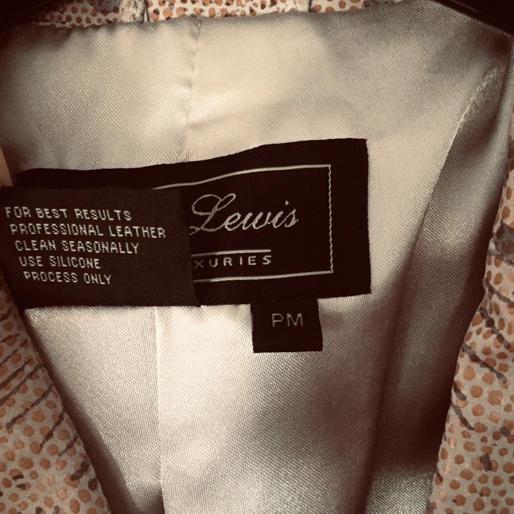 Genuine Leather Jacket Satin Snake Python Medium … - image 6